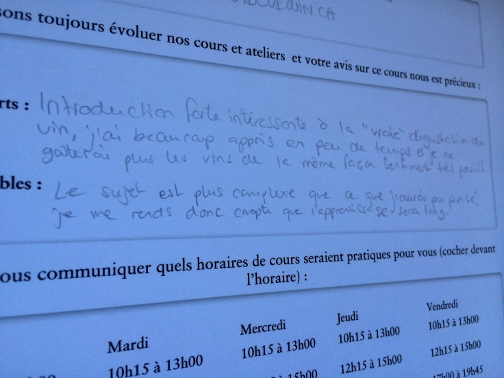 Avis Terre Oenophile, Ecole Nomade du Vin 